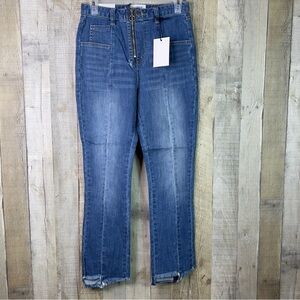 EVIDNT Los Angeles Size 26 Tangier Step Raw Hem Straight Leg 3 Front Pocket Jean